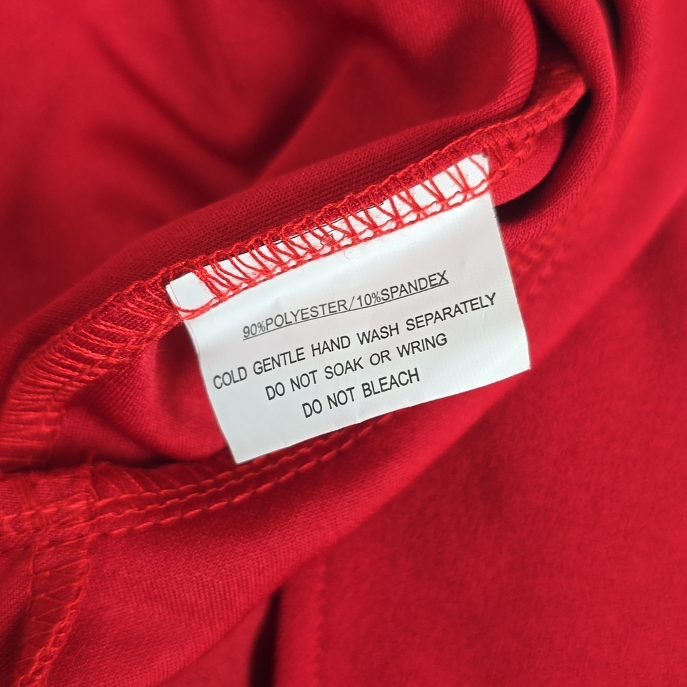 Selfie LeslieEmoji Asymmetrical Hemline Dress Red - Picture 11 of 11